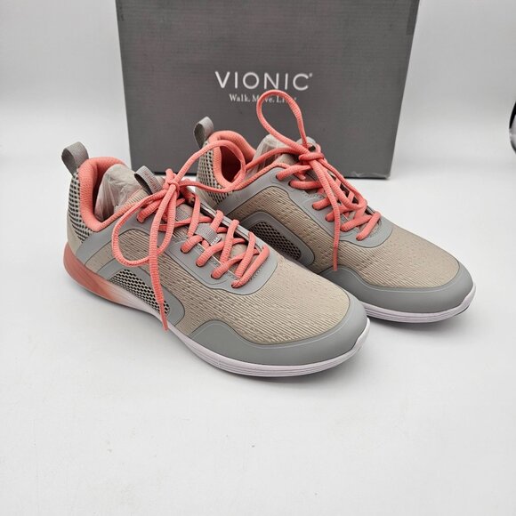 Vionic Agile JoJo Ombre Comfort Sneakers Grey Peach  Womens Sz 8.5 NIB - Picture 4 of 7